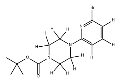 2-Bromo-6-{N-Boc-[(piperazin-1-yl)pyridine-d11]} Struktur