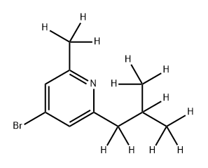 4-Bromo-[2-methyl-6-(iso-butyl)-d12]-pyridine Struktur