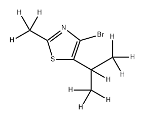 4-Bromo-[2-methyl-5-(iso-propyl)-d10]-thiazole Struktur