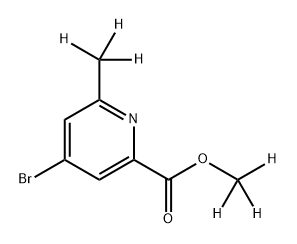 4-Bromo-[2-(methyl)-6-(methoxycarbonyl)-d6]-pyridine Struktur