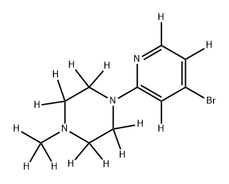 4-Bromo-2-[(N-methylpiperazin-1-yl)pyridine-d14] Struktur