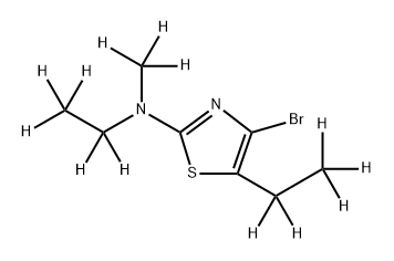 4-Bromo-[(2-diethylamino-5-ethyl)-d13]-thiazole Struktur