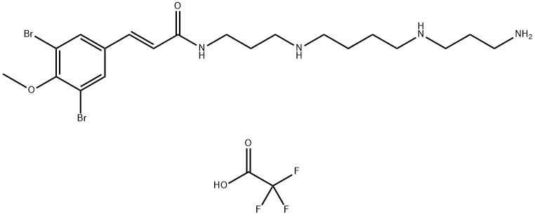 2-Propenamide, N-[3-[[4-[(3-aminopropyl)amino]butyl]amino]propyl]-3-(3,5-dibromo-4-methoxyphenyl)-, (2E)-, 2,2,2-trifluoroacetate (1:3) Struktur