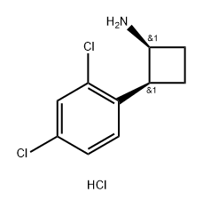 Cyclobutanamine, 2-(2,4-dichlorophenyl)-, hydrochloride (1:1), (1S,2S)- Struktur