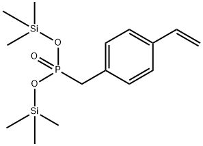 (4-ethenylphenyl)methyl] phosphonic acid bis(trimethylsilyl) ester Struktur