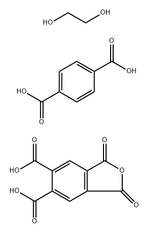 1,4-Benzenedicarboxylic acid, polymer with 1,2-ethanediol, hydrogen 1,3-dihydro-1,3-dioxo-5,6-isobenzofurandicarboxylate Struktur