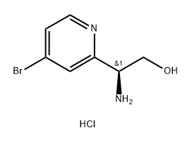 (2S)-2-amino-2-(4-bromopyridin-2-yl)ethanol hydrochloride Struktur