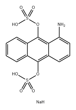 disodium bis[1-aminoanthracene-9,10-diyl] bis(sulphate)  Struktur