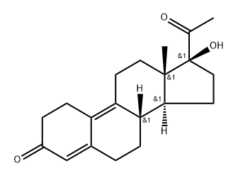 19-Norpregna-4,9-diene-3,20-dione, 17-hydroxy-, (17α)- Struktur