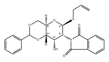 .beta.-D-Allopyranoside, 2-propenyl 2-deoxy-2-(1,3-dihydro-1,3-dioxo-2H-isoindol-2-yl)-4,6-O-(phenylmethylene)- Struktur