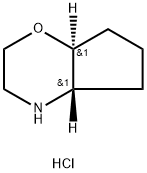 Cyclopent[b]-1,4-oxazine, octahydro-, hydrochloride (1:1), (4aS,7aS)- Struktur