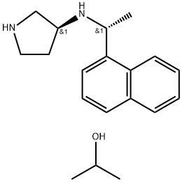 propan-2-olcompoundwith(S)-N-((R)-1-(naphthalen-1-yl)ethyl)pyrrolidin-3-amine (1:1) Struktur