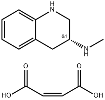 3-Quinolinamine, 1,2,3,4-tetrahydro-N-methyl-, (R)-, (Z)-2-butenedioate (1:1) Struktur