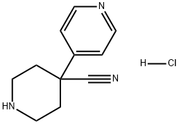 4-Piperidinecarbonitrile, 4-(4-pyridinyl)-, hydrochloride (1:1) Struktur