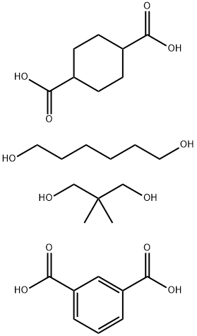 1,3-Benzenedicarboxylic acid, polymer with 1,4-cyclohexanedicarboxylic acid, 2,2-dimethyl-1,3-propanediol and 1,6-hexanediol Struktur