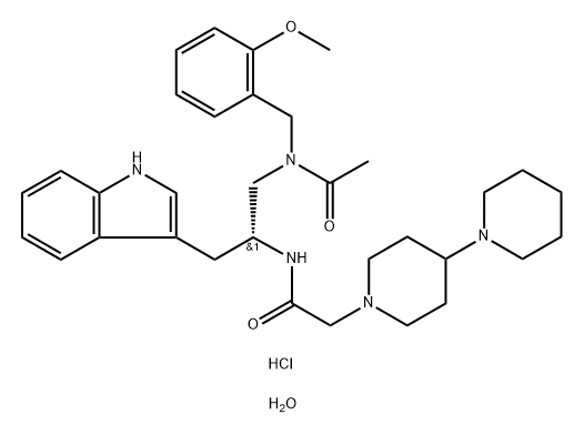 Lanepitant dihydrochloride trihydrate Struktur