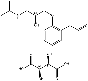 2-Propanol, 1-[(1-methylethyl)amino]-3-[2-(2-propenyl)phenoxy]-, (2S)-, (2R,3R)-2,3-dihydroxybutanedioate (1:1) (salt) (9CI) Struktur