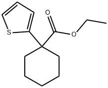 ethyl1-(thiophen-2-yl)cyclohexane-1-carboxylate Struktur