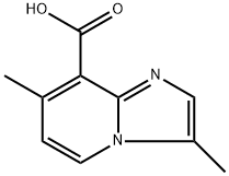 3,7-dimethylimidazo[1,2-a]pyridine-8-carboxylic acid Struktur