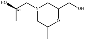 4-Morpholineethanol, 2-(hydroxymethyl)-α,6-dimethyl-, (αR)- Struktur