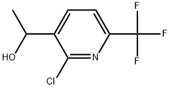 1-[2-Chloro-6-(trifluoromethyl)pyridin-3-yl]ethan-1-ol Struktur