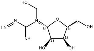 Diazenecarboximidamide, N-(hydroxymethyl)-N-β-D-ribofuranosyl- Struktur