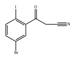 3-(5-bromo-2-iodophenyl)-3-oxopropanenitrile Struktur