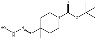 Tert-butyl 4-methyl-4-(hydroxyimino)piperidine-1-carboxylate Struktur