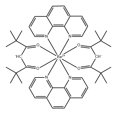 Barium bis(2,2,6,6-tetramethyl-3,5-heptanedionate) bis 1,10-phenanthroline Struktur