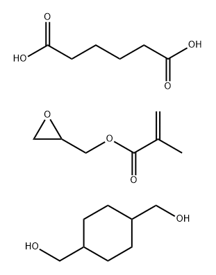 Hexanedioic acid, polymer with 1,4-cyclohexanedimethanol and oxiranylmethyl 2-methyl-2-propenoate Struktur