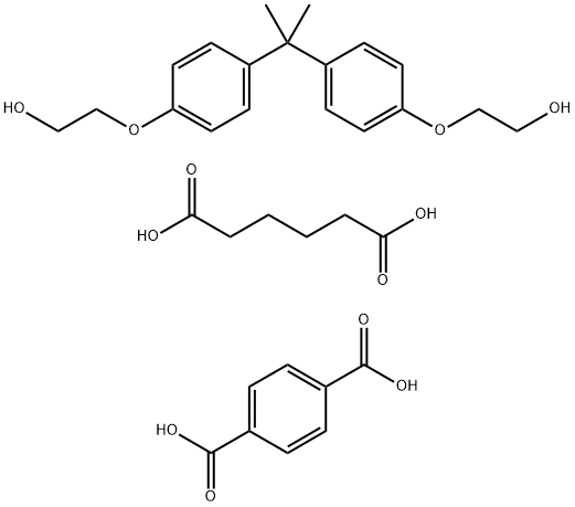 TEREPHTHALIC ACID-2,2-BIS[(4-BETA-HYDROXYETHOXY)-PHENYL] PROPANE-ADIPICACID POLYCONDENSATE) Struktur