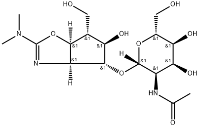 .beta.-D-Allopyranoside, 2-(dimethylamino)-3a,5,6,6a-tetrahydro-5-hydroxy-6-(hydroxymethyl)-4H-cyclopentoxazol-4-yl 2-(acetylamino)-2-deoxy-, 3aS-(3a.alpha.,4.alpha.,5.beta.,6.alpha.,6a.alpha.)- Struktur