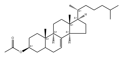 Cholest-7-en-3β-ol acetate Struktur