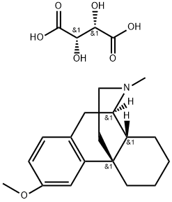 Morphinan, 3-methoxy-N-methyl-, (2S,3S)-2,3-dihydroxybutanedioate (1:1) (9CI) Struktur