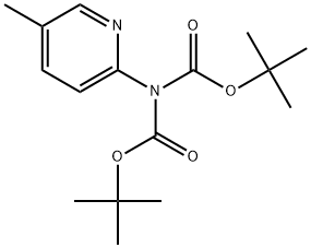 Imidodicarbonic acid, 2-(5-methyl-2-pyridinyl)-, 1,3-bis(1,1-dimethylethyl) ester Struktur