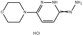 4-(6-Hydrazineylidene-1,6-dihydropyridazin-3-yl)morpholine dihydrochloride Struktur