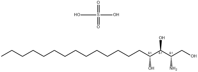 1,3,4-Octadecanetriol, 2-amino-, (2S,3S,4R)-, sulfate (1:1) Struktur