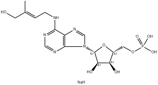 trans-Zeatin Riboside-5‘-monophosphate Disodium Salt (tZRMP) Struktur