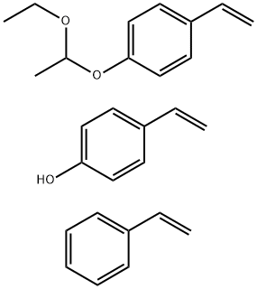 4-Ethenylphenol polymer with ethenylbenzene and 1-ethenyl-4-(1-ethoxyethoxy)benzene Struktur