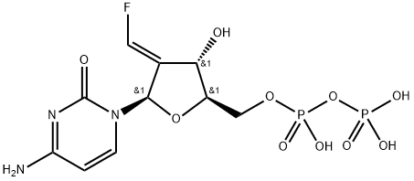 2'-fluoromethylene-2'-deoxycytidine 5'-diphosphate Struktur