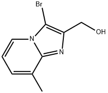 {3-bromo-8-methylimidazo[1,2-a]pyridin-2-yl}methanol Struktur