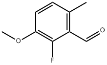 2-fluoro-3-methoxy-6-methylbenzaldehyde Struktur