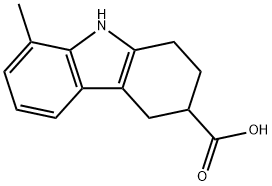 8-methyl-2,3,4,9-tetrahydro-1H-carbazole-3-carboxylic acid Struktur