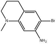 6-bromo-1-methyl-1,2,3,4-tetrahydroquinolin-7-amine Struktur