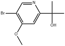 5-Bromo-4-methoxy-α,α-dimethyl-2-pyridinemethanol Struktur