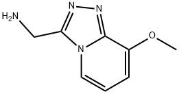 1-{8-methoxy-[1,2,4]triazolo[4,3-a]pyridin-3-yl}methanamine Struktur