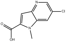 6-chloro-1-methyl-1H-pyrrolo[3,2-b]pyridine-2-carboxylic acid Struktur