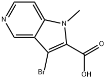 3-bromo-1-methyl-1H-pyrrolo[3,2-c]pyridine-2-carboxylic acid Struktur