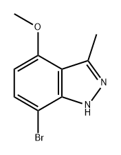 7-bromo-4-methoxy-3-methyl-1H-indazole Struktur