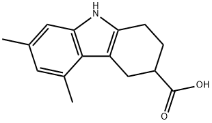 5,7-dimethyl-2,3,4,9-tetrahydro-1H-carbazole-3-carboxylic acid Struktur